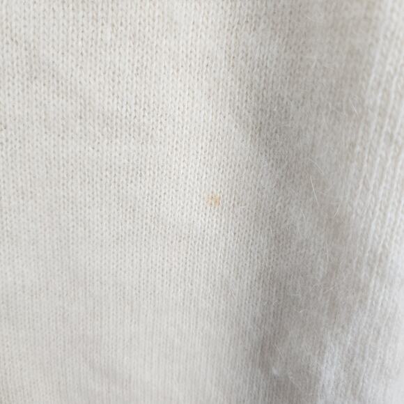 CMI Lambswool and Angora Women's Skirt Size Medium Ivory Minimalist Preppy Boho - Picture 4 of 6